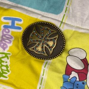 cool chrome heart, Maltese like cross belt buckle